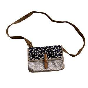 Fossil | Crossbody Bird Print Light Weight Handbag Blue Gray Brown
